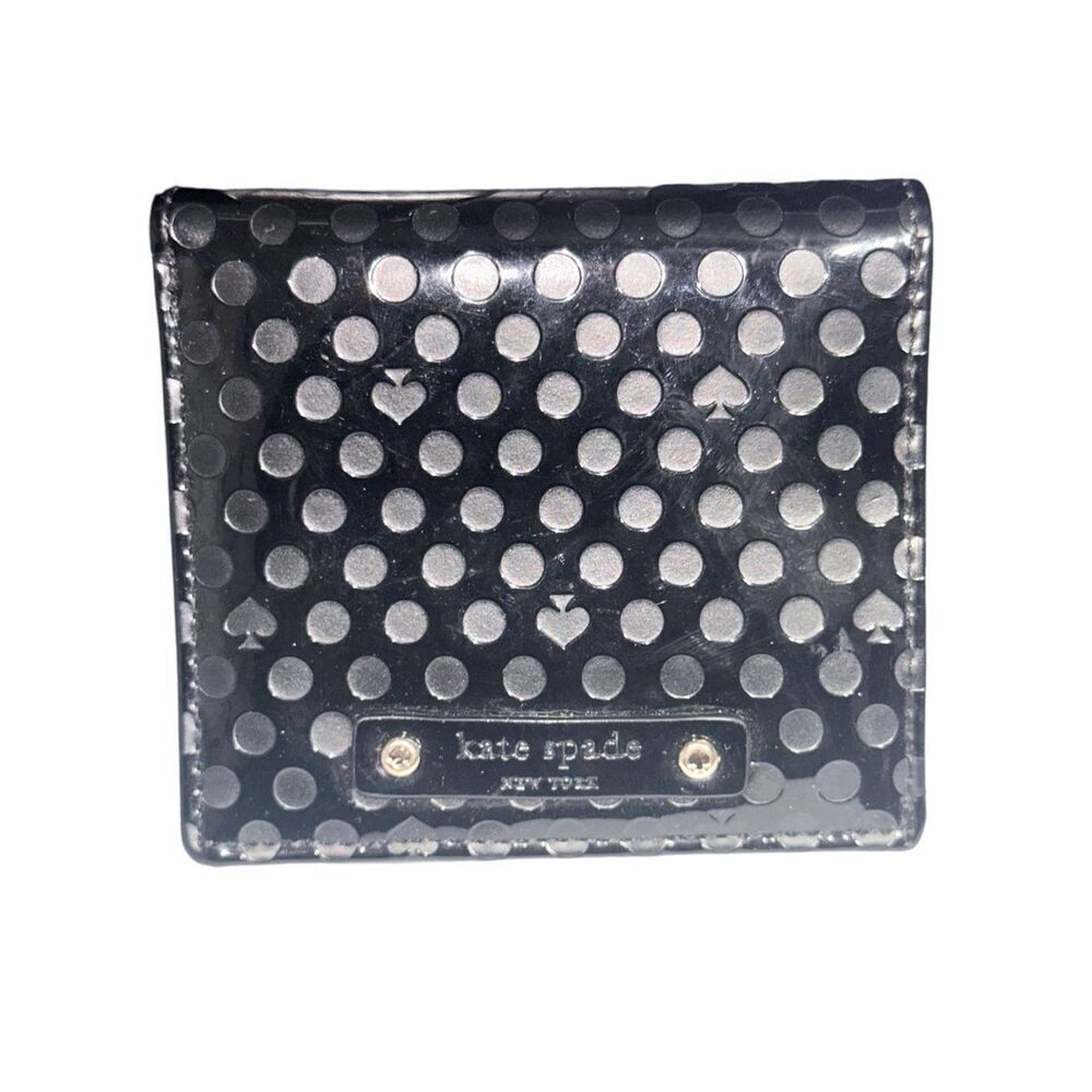 Beautiful Kate Spade Patent Leather Spade Black Embossed Wallet One Size Good Co